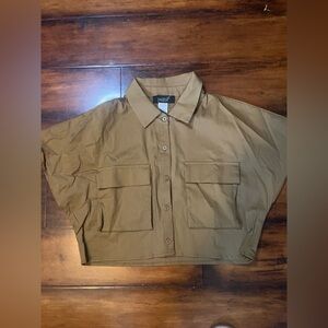 Women's Brown Button-Up Shirt